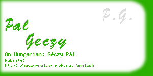 pal geczy business card